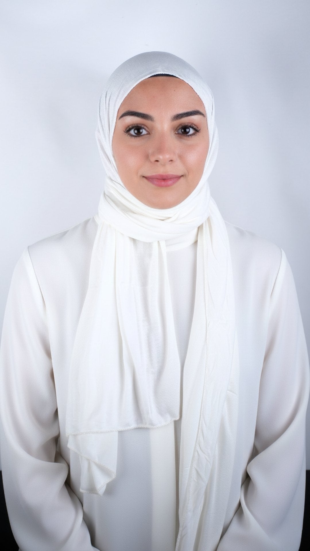 Weißer Jersey-Schal