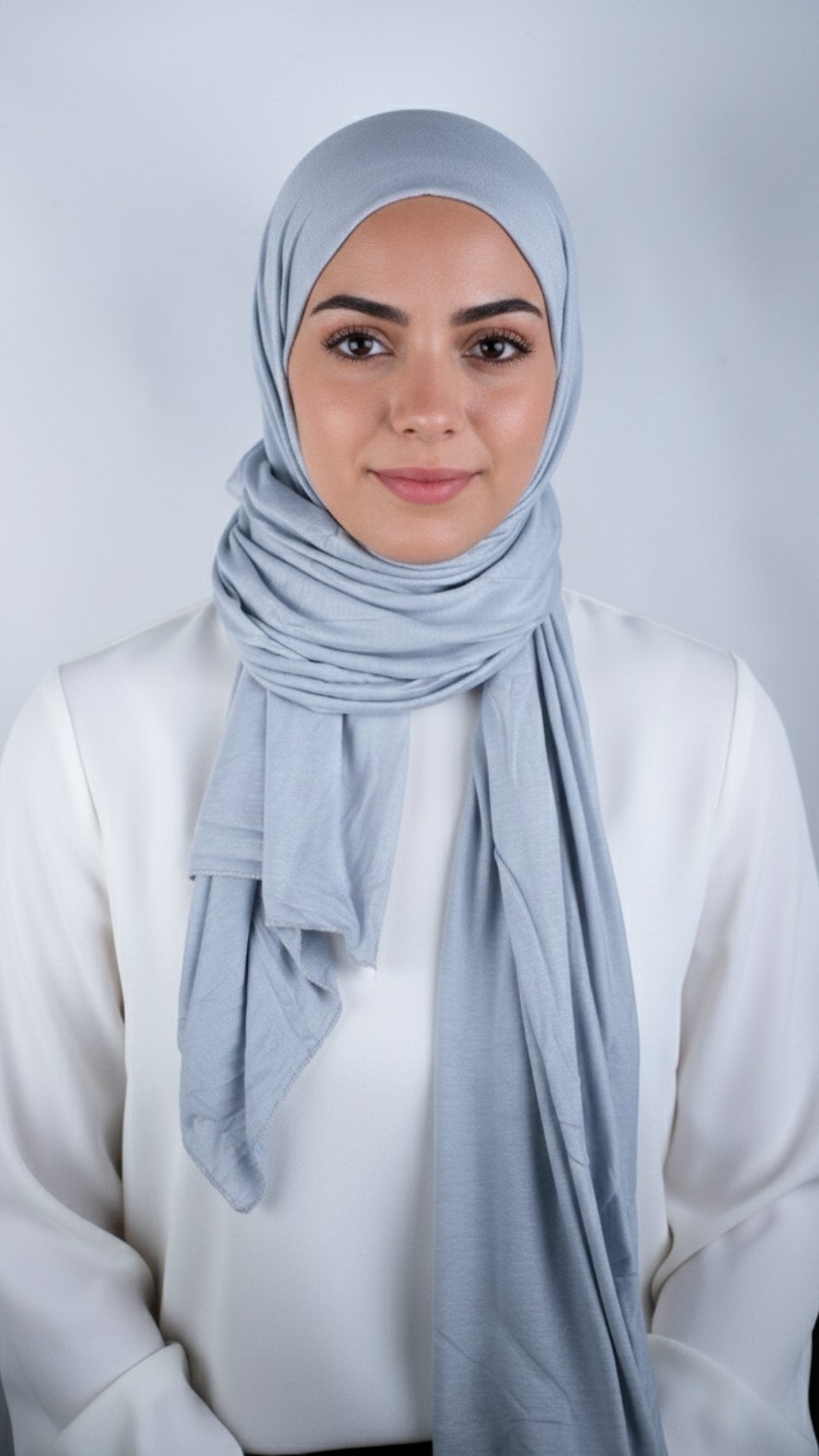 Hellblauer Jersey-Schal