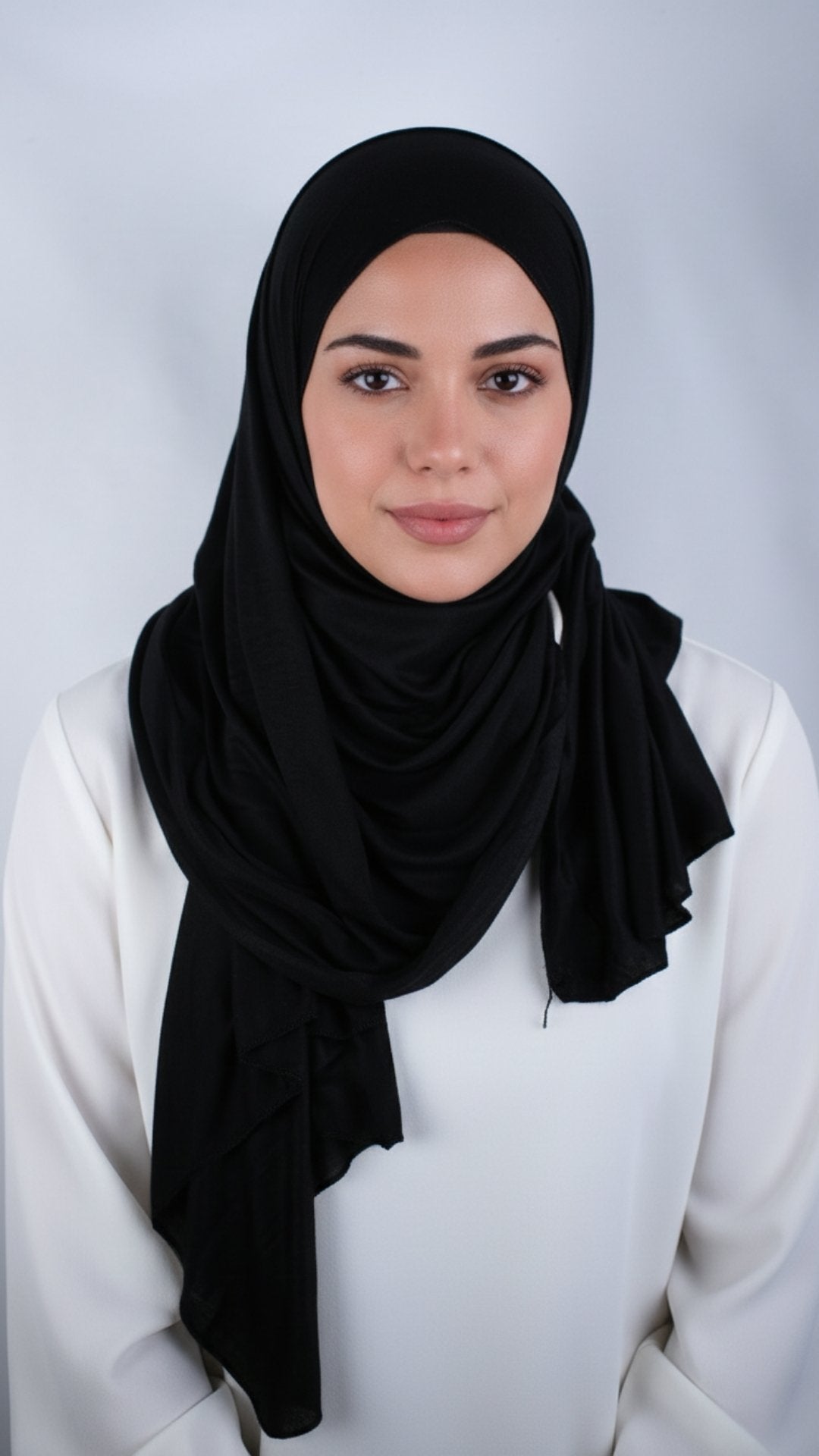 Schwarzer Jersey-Schal