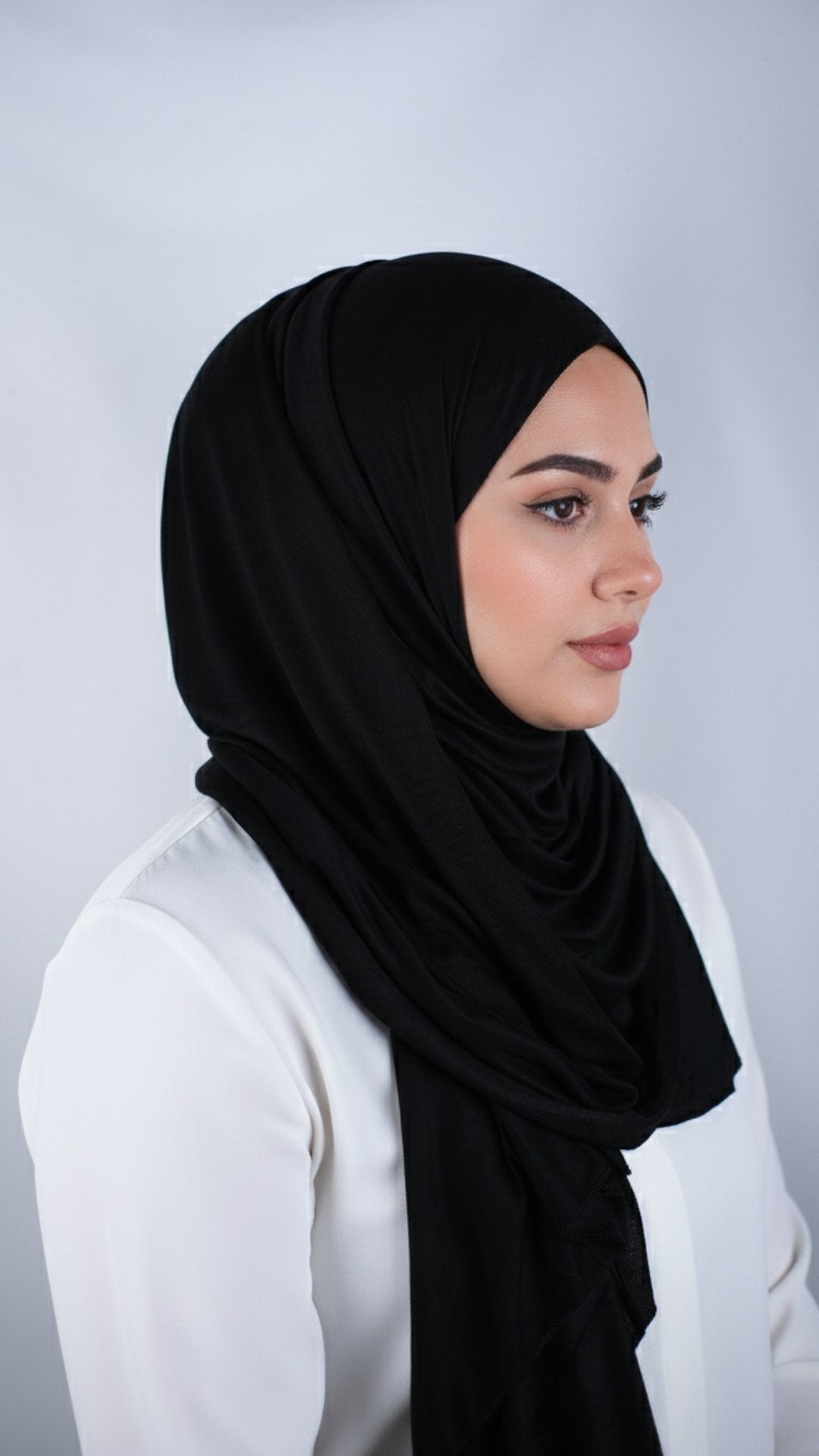 Schwarzer Jersey-Schal