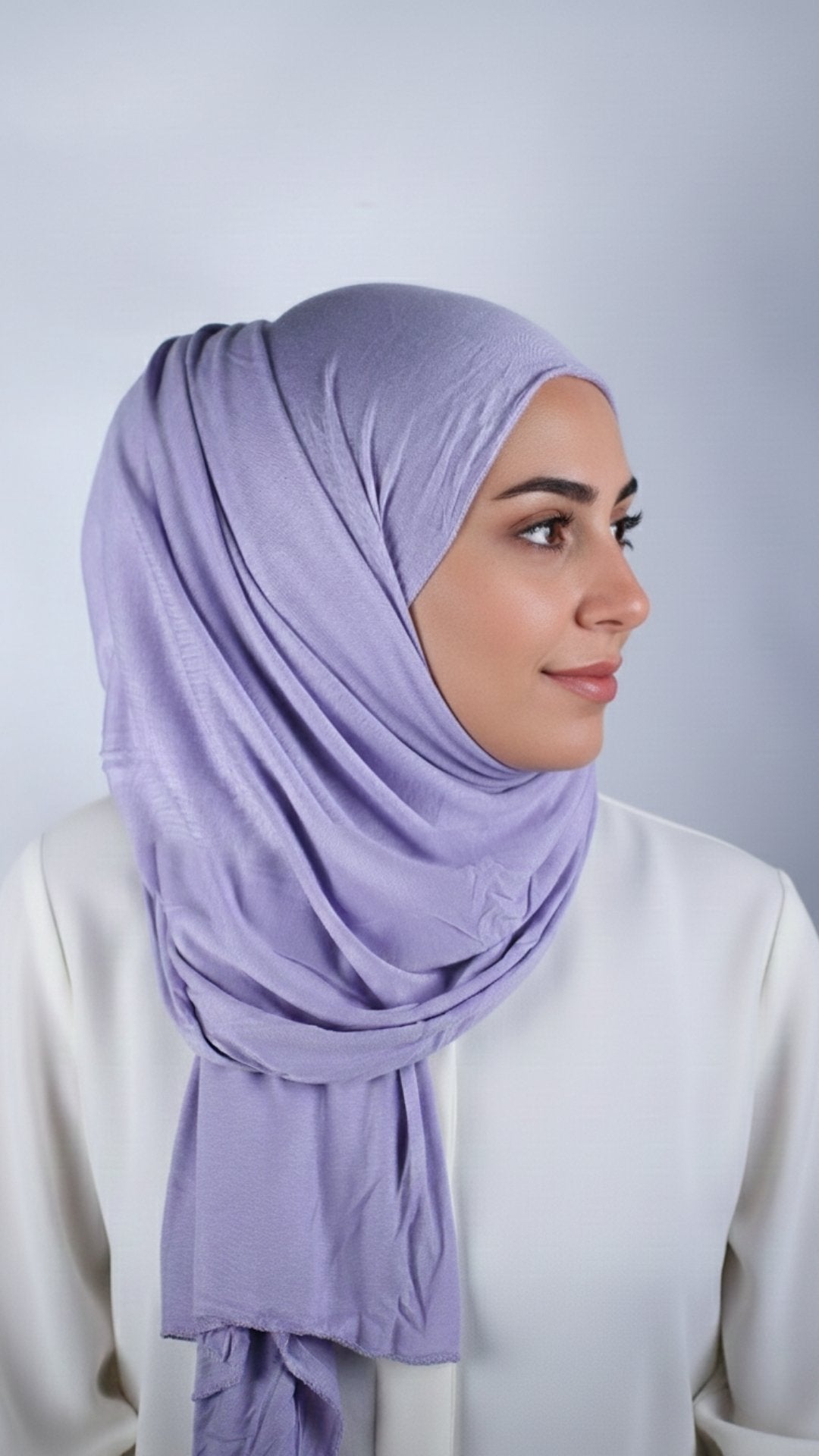 Lilafarbener Jersey-Schal