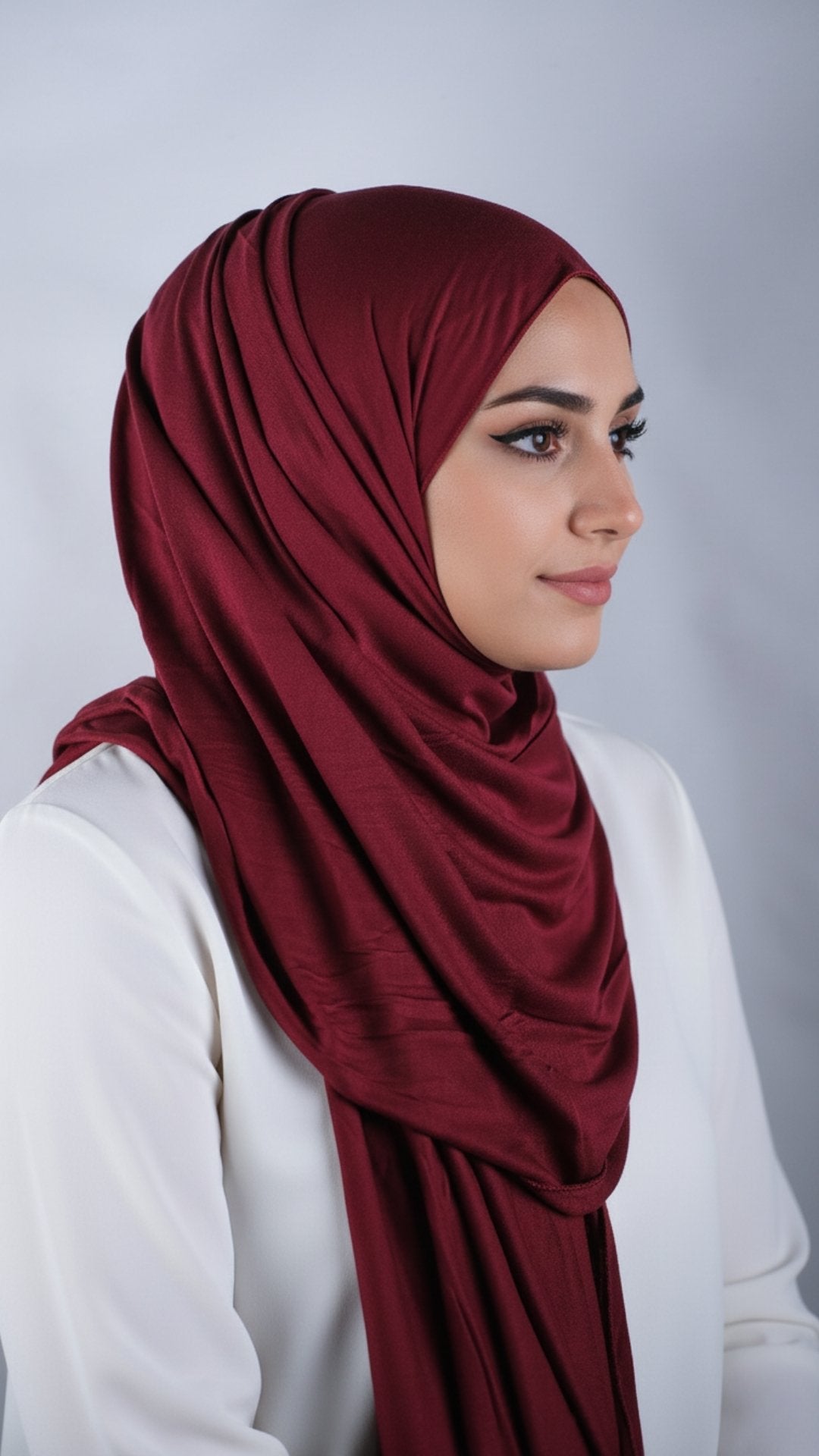 Weinroter Jersey-Schal