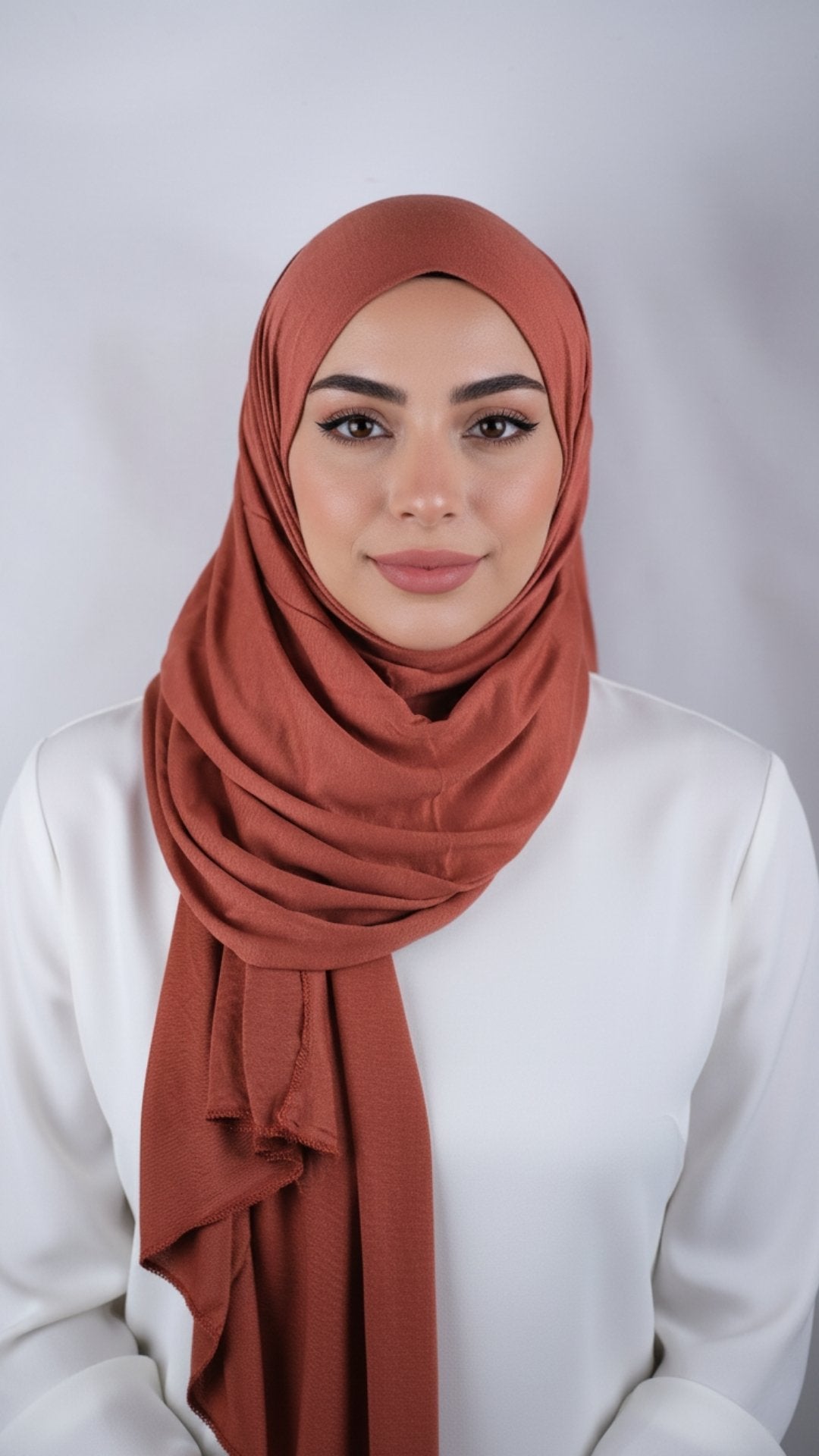 Ziegelroter Jersey-Schal