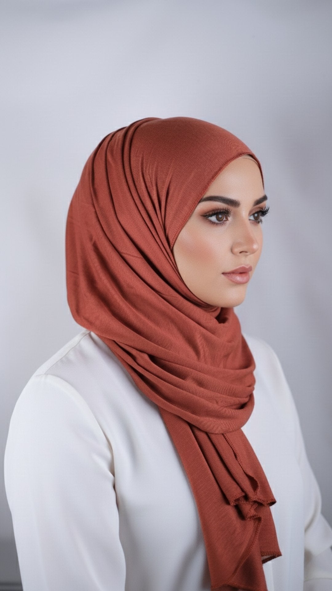 Ziegelroter Jersey-Schal