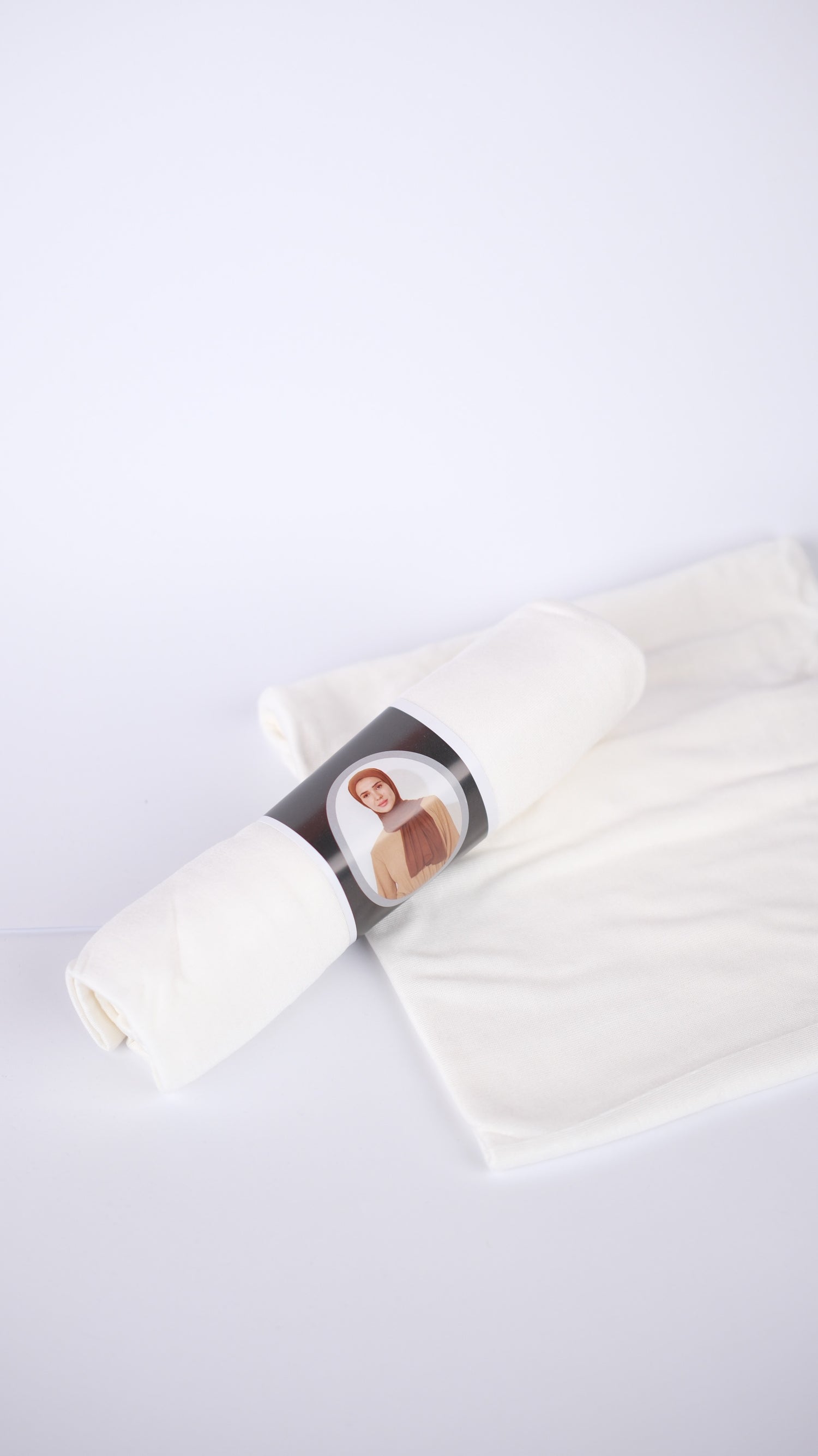 Weißer Jersey-Schal